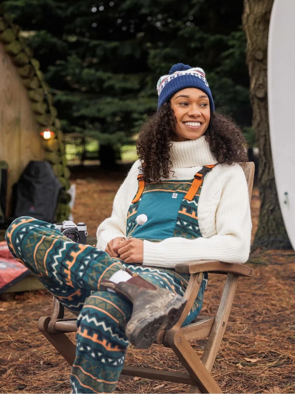 Passenger Women's Ace Polar Fleece Geometric Dungarees Overalls